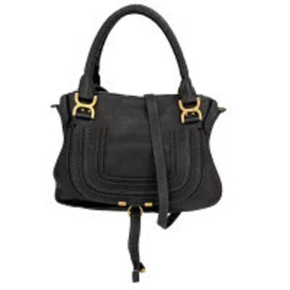 Chloe Marcie Leather 2Way Crossbody Bag Black